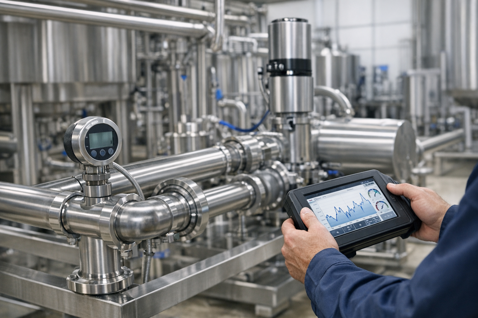 ​Diagnóstico de caídas de presión en líneas de transferencia de leche cruda.